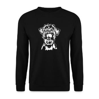 Giant Schnauzer Schnauzer Dog Dog Wilsigns - Unisex Sweatshirt - black - Front - Alina (178cm) & Michal (187cm)