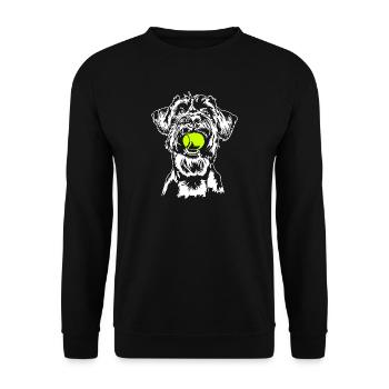 Giant Schnauzer Schnauzer Dog Dog Wilsigns - Unisex Sweatshirt - black - Front - Alina (178cm) & Michal (187cm)