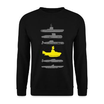 Graphique sous-marin - Sweat-shirt Unisexe - noir - Devant - Alina (178cm) & Michal (187cm)