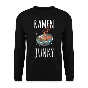 Ramen - Unisex Pullover - Schwarz - Vorne - Alina (178cm) & Michal (187cm)