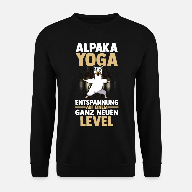 Yoga Alpaca - Unisex Sweatshirt - black