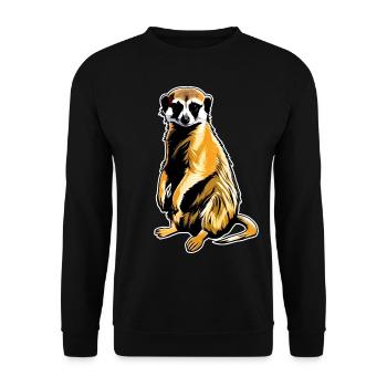 Mignon petit suricate - Sweat-shirt Unisexe - noir - Devant - Alina (178cm) & Michal (187cm)