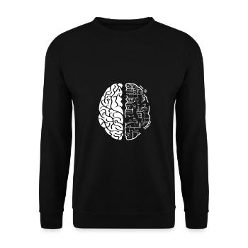 The two halves of the brain - Premium Design - Unisex Sweatshirt - black - Front - Alina (178cm) & Michal (187cm)