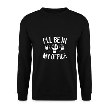 Lustiger Gym Spruch funny quote geschenkidee gift - Unisex Pullover - Schwarz - Vorne - Alina (178cm) & Michal (187cm)