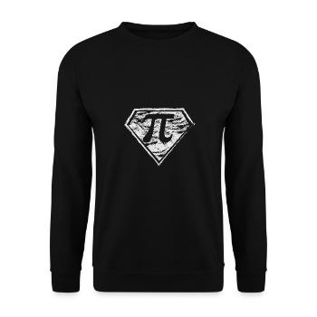 Mathelehrer Pi Superheld Mathematik Lehrer Schule - Unisex Pullover - Schwarz - Vorne - Alina (178cm) & Michal (187cm)