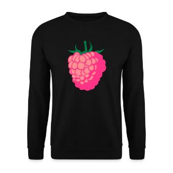 Himbeerfrucht - Unisex Pullover - Schwarz - Vorne - Alina (178cm) & Michal (187cm)