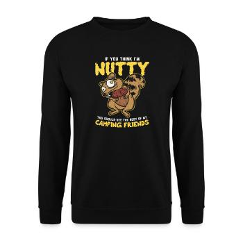 Si vous pensez que je suis fou - vacances - camping - Sweat-shirt Unisexe - noir - Devant - Alina (178cm) & Michal (187cm)