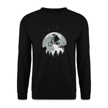 Vollmond-und BMX-flex - Unisex Pullover - Schwarz - Vorne - Alina (178cm) & Michal (187cm)