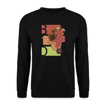 Fruits biologiques Icône de fruits Alimentation saine Icône d’alimentation - Sweat-shirt Unisexe - noir - Devant - Alina (178cm) & Michal (187cm)