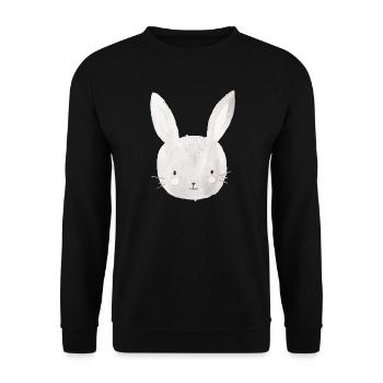 Lapin Lapin de Pâques - Sweat-shirt Unisexe - noir - Devant - Alina (178cm) & Michal (187cm)