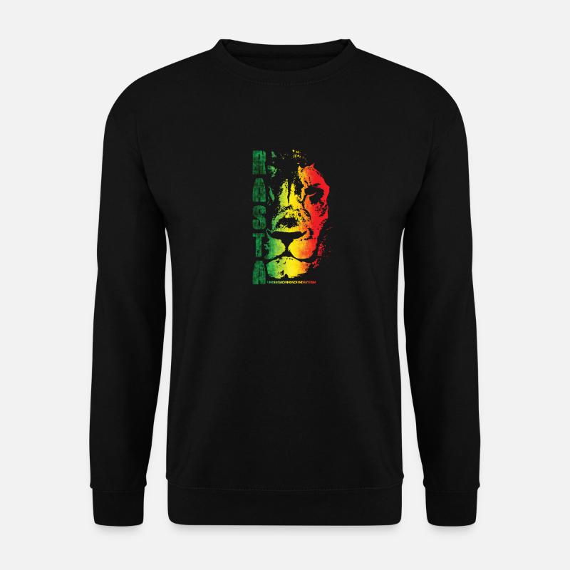 Rasta Löwe Regenbogen Stil - Unisex Pullover - Schwarz