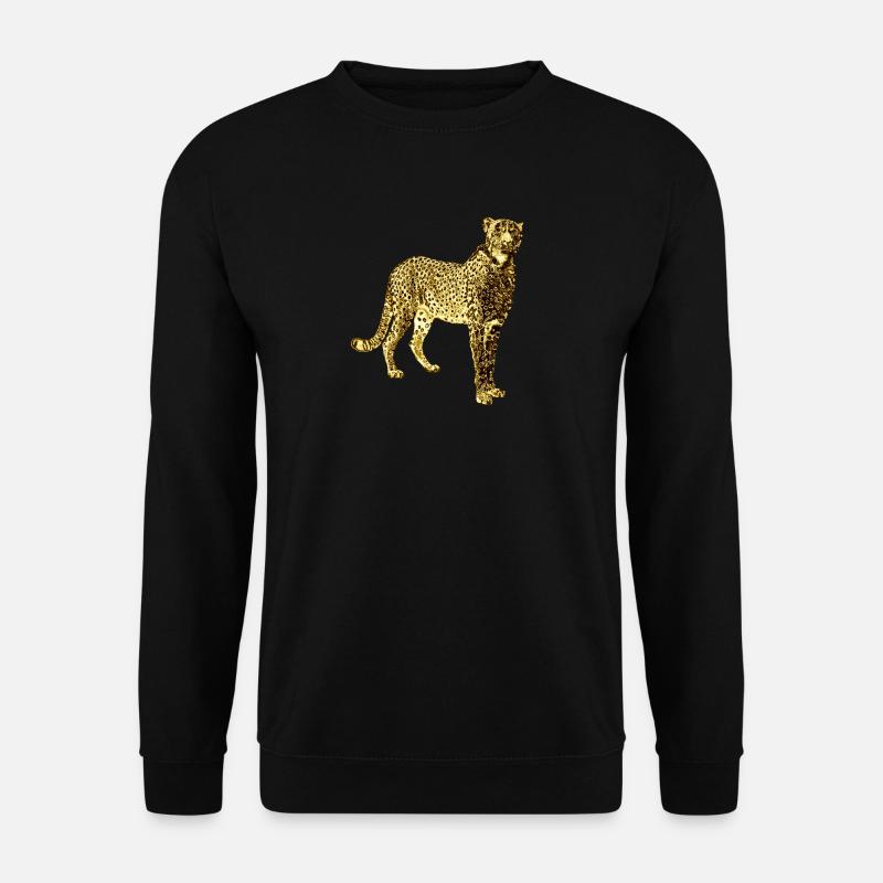 Leopard Goldene Graffiti Kunst - Unisex Pullover - Schwarz