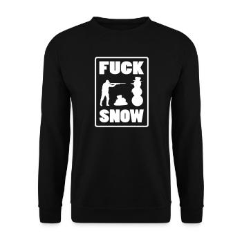 Conception fraîche de chasseur de bonhomme de neige anti-hiver - Sweat-shirt Unisexe - noir - Devant - Alina (178cm) & Michal (187cm)