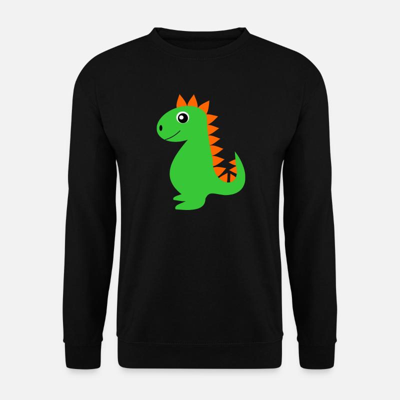 Dino Dinosaurier lustige Geschenke Kinder witzig - Unisex Pullover - Schwarz