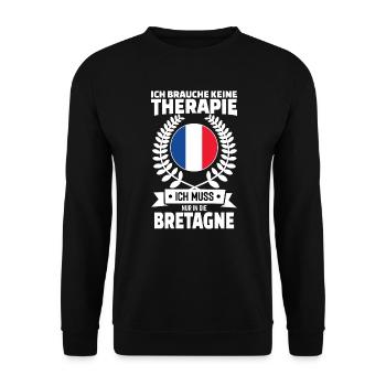 Bretagne Therapie - Unisex Pullover - Schwarz - Vorne - Alina (178cm) & Michal (187cm)