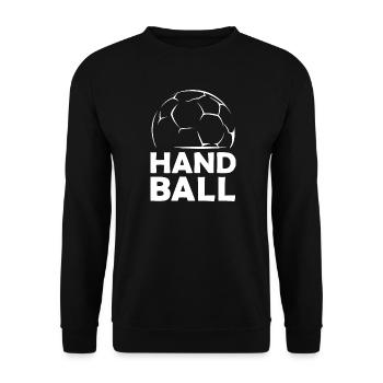 Handball Sport icon Handballer Symbol Illustration - Unisex Pullover - Schwarz - Vorne - Alina (178cm) & Michal (187cm)