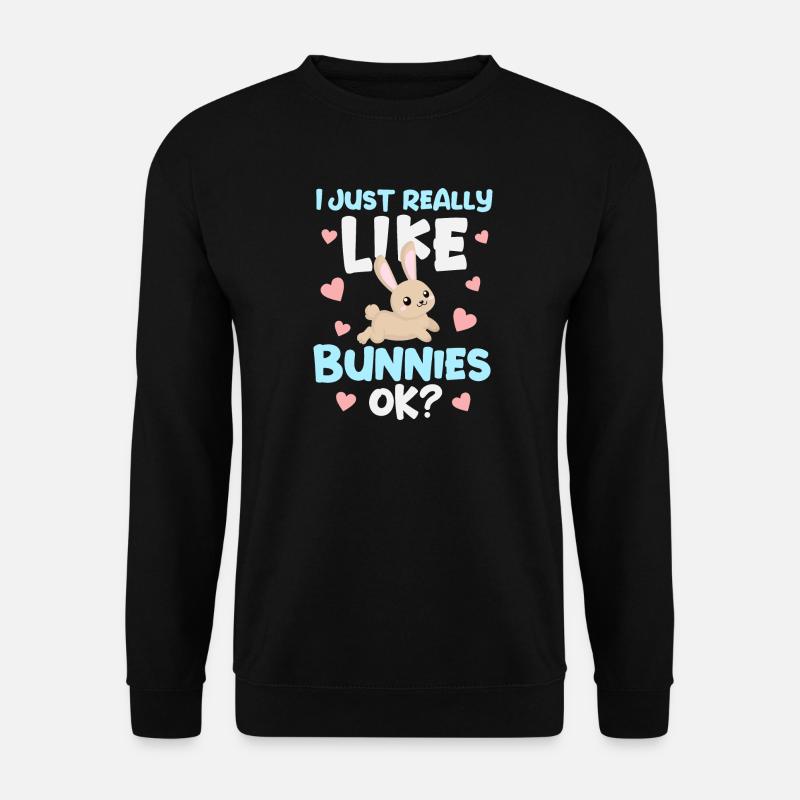 Hase Kaninchen - Unisex Pullover - Schwarz