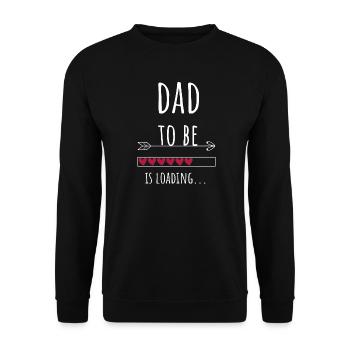 Papa sera Papa Père Cadeau d’annonce - Sweat-shirt Unisexe - noir - Devant - Alina (178cm) & Michal (187cm)