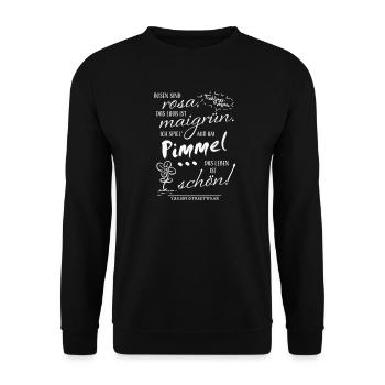 Frühlingsgedicht - Unisex Pullover - Schwarz - Vorne - Alina (178cm) & Michal (187cm)