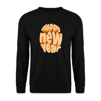 Colorful New Year's Eve Festiving Design - Unisex Sweatshirt - black - Front - Alina (178cm) & Michal (187cm)