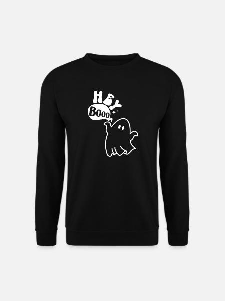 Halloween ghost knows Hey Booo - Unisex Sweatshirt - black