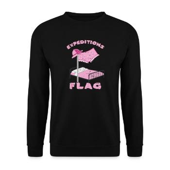 Expeditions Flagge Unterhose - Unisex Pullover - Schwarz - Vorne - Alina (178cm) & Michal (187cm)