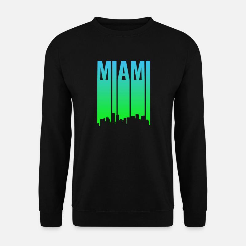 Miami Skyline Farbverlauf - Unisex Pullover - Schwarz