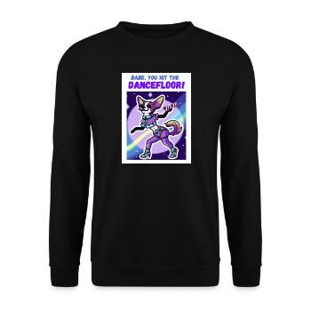 Chihuahua Babe, you hit the Dancefloor - Unisex Sweatshirt - black - Front - Alina (178cm) & Michal (187cm)