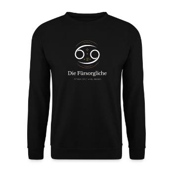 Krebs Sternzeichen Emblem - Unisex Pullover - Schwarz - Vorne - Alina (178cm) & Michal (187cm)