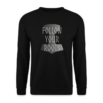Mjölnir Donar Hammer Thor - Follow your Roots grey - Unisex Sweatshirt - black - Front - Alina (178cm) & Michal (187cm)
