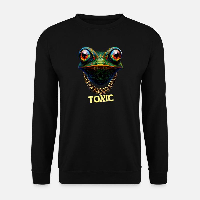 Niedlicher giftiger Frosch - Unisex Pullover - Schwarz