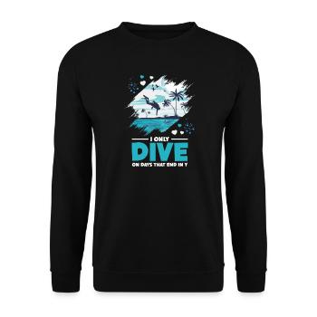 Scuba Diving Sporttauchen Design - Unisex Pullover - Schwarz - Vorne - Alina (178cm) & Michal (187cm)