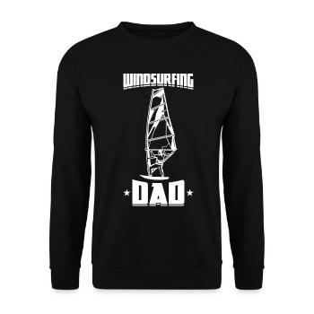 Windsurfer Dad - Unisex Sweatshirt - black - Front - Alina (178cm) & Michal (187cm)