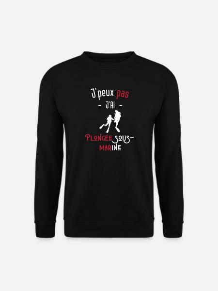 j'peux pas j'ai plongée sous-marine - Sweat-shirt Unisexe - noir