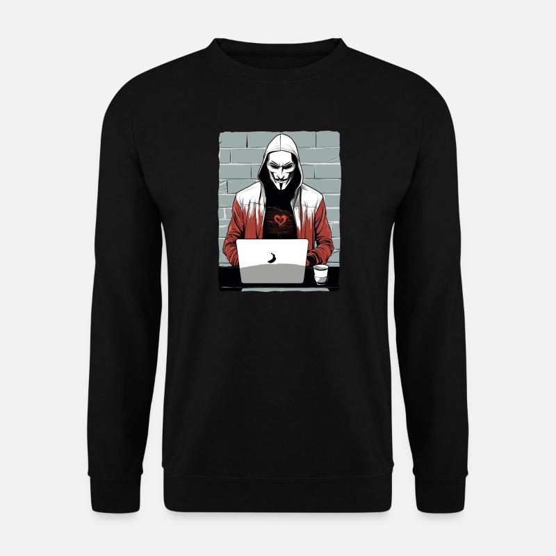 Anonymous Hacker - Unisex Sweatshirt - black