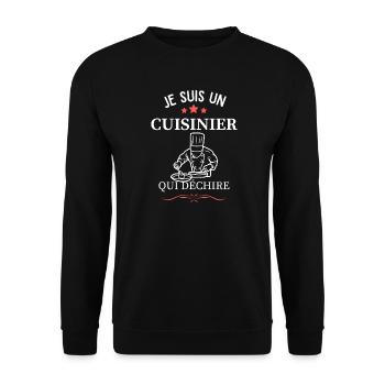 Cook Who Tears - Unisex Sweatshirt - black - Front - Alina (178cm) & Michal (187cm)