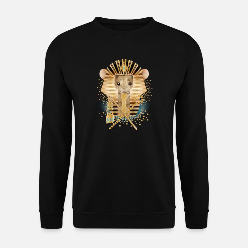 Mus med egyptisk faraomaske - Unisex sweater - sort