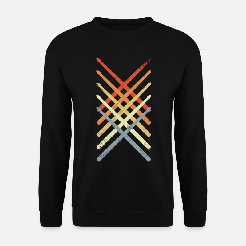 Drumsticks Drawing - Unisex Sweatshirt - black