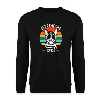 Best Cat Dad Bengal Cat Bengalkatze Katze Wilsigns - Unisex Pullover - Schwarz - Vorne - Alina (178cm) & Michal (187cm)