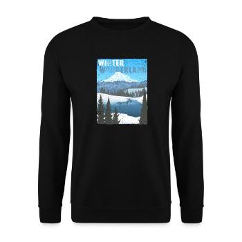Winter Wonderland - public domain modificated - Unisex Sweatshirt - black - Front - Alina (178cm) & Michal (187cm)