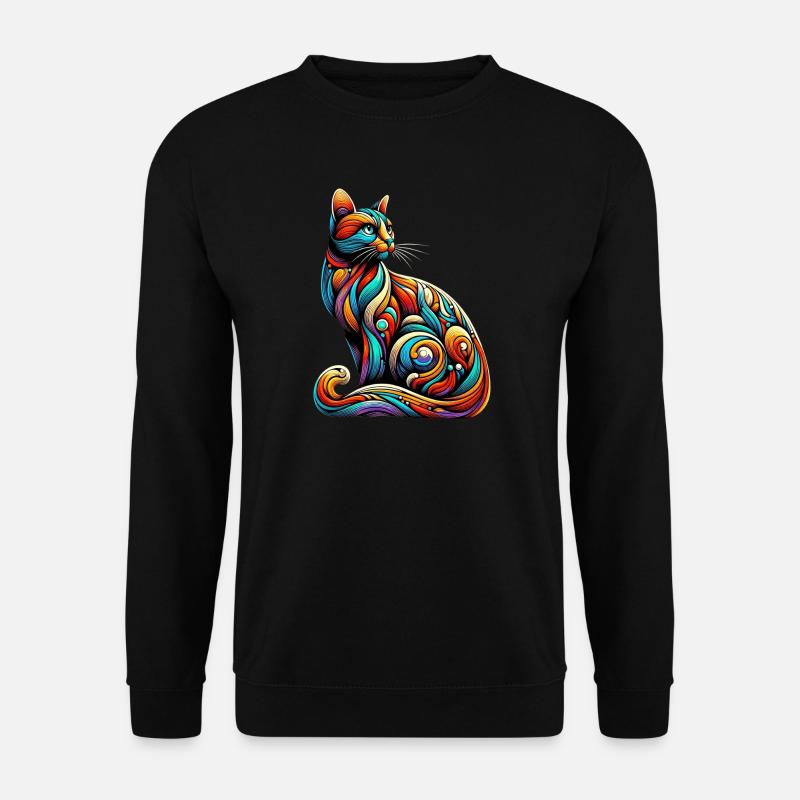 Katze - Unisex Pullover - Schwarz