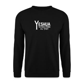 Yeshua The King Coming Illustration - Unisex Sweatshirt - black - Front - Alina (178cm) & Michal (187cm)