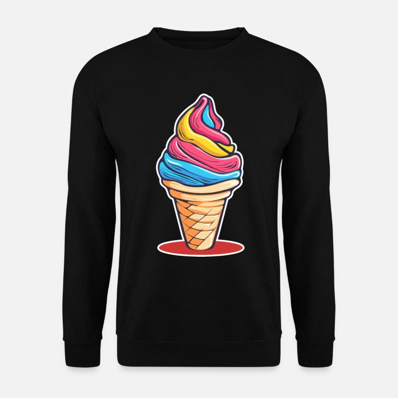 Eiscreme Regenbogen - Unisex Pullover - Schwarz