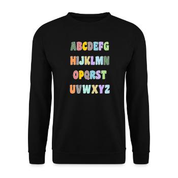 GELIEBTE. VIELEN DANK. DANKE HERRIN. GELIEBTE - Unisex Pullover - Schwarz - Vorne - Alina (178cm) & Michal (187cm)