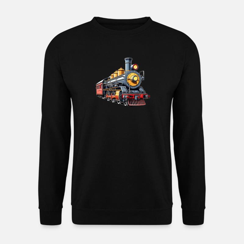 Steam Train Cartoon Nostalgia - Unisex Sweatshirt - black