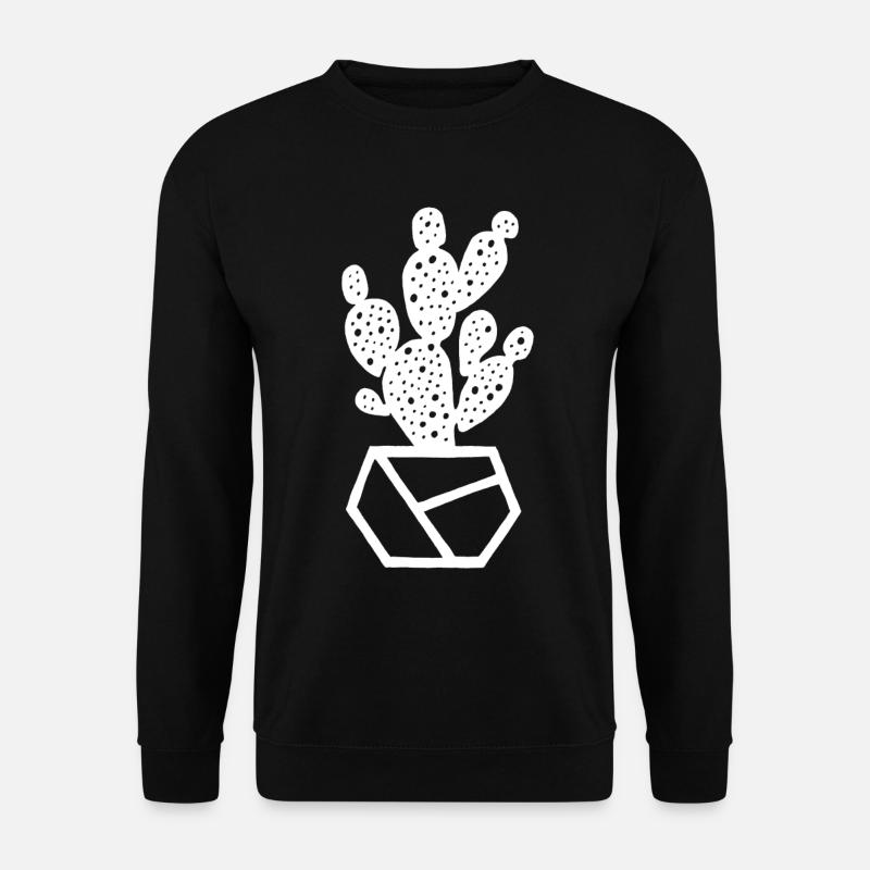 White Cactus - Unisex Sweatshirt - black