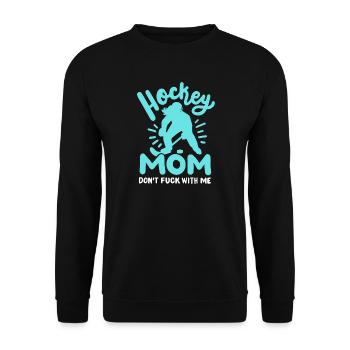 Hockey Mama Eishockeyspielerin - Unisex Pullover - Schwarz - Vorne - Alina (178cm) & Michal (187cm)