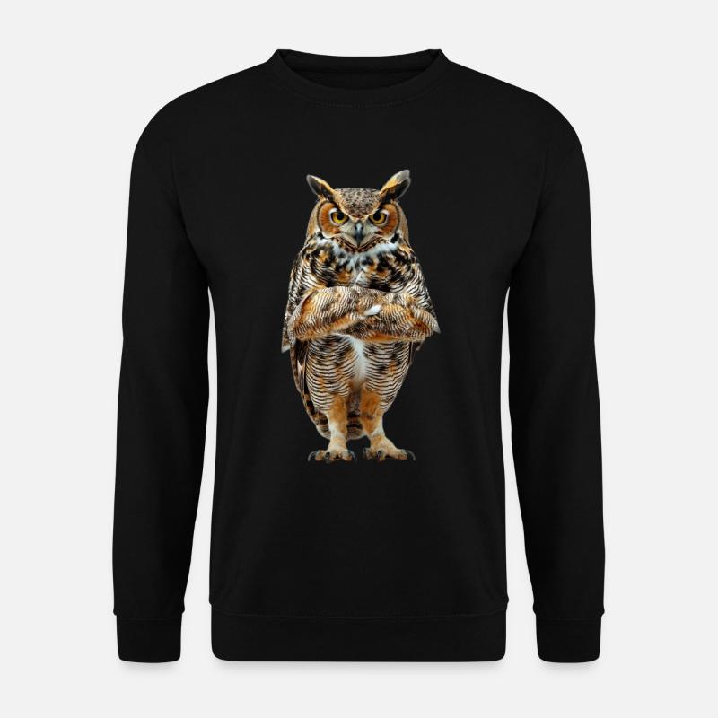 Owl - Unisex Sweatshirt - black