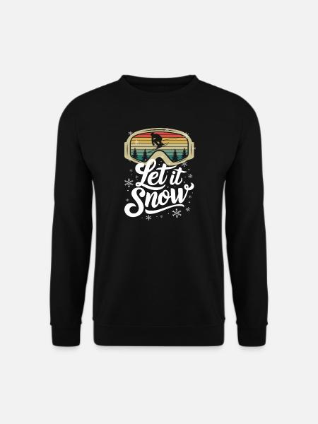 Let It Snow Ski Winterlandschaft Schneelandschaft - Unisex Pullover - Schwarz