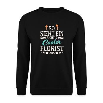 So sieht ein richtig cooler Florist aus Pflanzen - Unisex Pullover - Schwarz - Vorne - Alina (178cm) & Michal (187cm)
